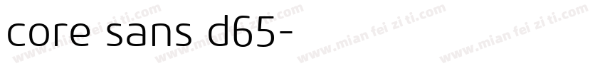 core sans d65字体转换